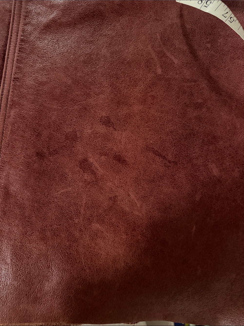 GAP vintage Burgundy Leather Button-Front A-Line Skirt - Picture 5 of 5